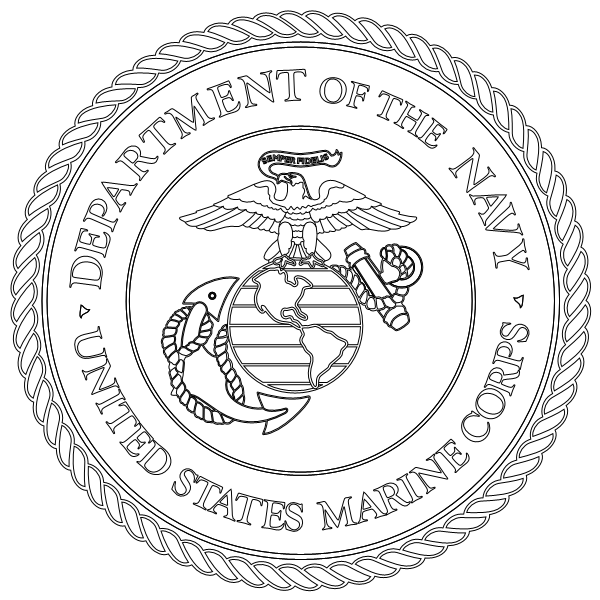 marine logo black and white
